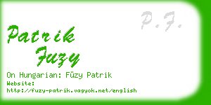 patrik fuzy business card